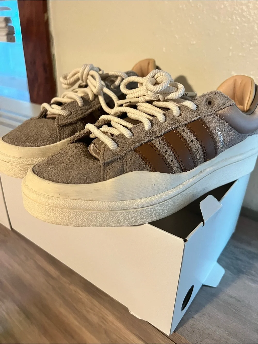 adidas Neutral Tan and Cream Casual Sneakers